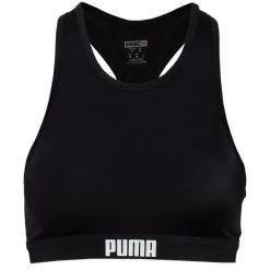PUMA SWIM WOMEN RACERBACK SWIM TOP - Zwart