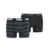 PUMA HERITAGE STRIPE BOXER 2P - Zwart