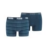 Puma Heren Boxer Heritage Stripe Boxer 2P - Blauw