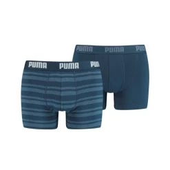 Puma Heren Boxer Heritage Stripe Boxer 2P - Blauw