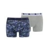 Puma Heren Boxer Men Camo Boxer 2P - 002 Blue / Grey Melange