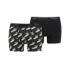 PUMA MEN AOP BOXER 2P - Zwart