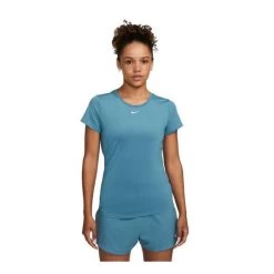 Nike Dames Fitness T-shirt Dri-fit One - 440 Noise Aqua/WHite