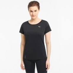 Puma Dames T-shirt TRAIN FAVORITE TEE - Zwart -Trendy Deals Voor Actieve Lifestyles 043436 12 02 1