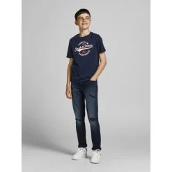 Jack & Jones Jack&Jones Jongens T-shirt JJELOGO - 175876 Navy Blazer -Trendy Deals Voor Actieve Lifestyles 043665 35 02 1