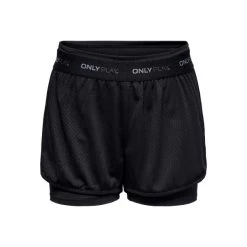Only Dames Short ONPMALIA MESH LOOSE TRAIN - Zwart