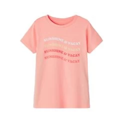 NAME IT Name-it Meisjes T-shirt NKFFULINA SS SLIM TOP - 277296 Apricot Blush