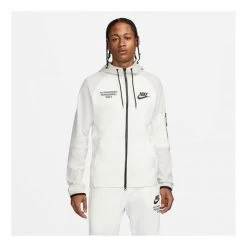 Nike Heren Fleece Hoodie SPORTSWEAR MENS FLEECE F, - 072 LIGHT BONE/SAIL/PILGRIM/BL