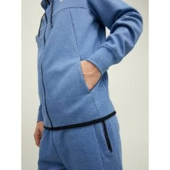 Jack & Jones Jack&Jones Heren Hoodie JCOAIR SWEAT ZIP HOOD - 175909001 Riviera/Melange -Trendy Deals Voor Actieve Lifestyles 045003 31 03 1 1