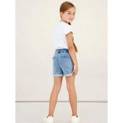 Name It Meisjes Short NKFBELLA DNMTAZZA HW SHORTS - 180696 Light Blue Denim -Trendy Deals Voor Actieve Lifestyles 045005 31 04 1