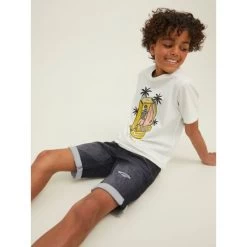 Jack & Jones Jack&Jones Jongens Short JJIRICK JJICON SHORTS GE - 175694 Black Denim -Trendy Deals Voor Actieve Lifestyles 045179 19 02 1