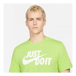 Nike Heren T-shirt NOS M NSW TEE JUST DO IT SWOOSH - 332 GREEN/WHITE -Trendy Deals Voor Actieve Lifestyles 045822 49 02 1