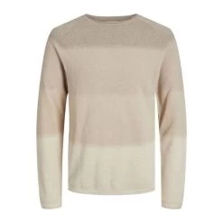 Jack & Jones Jack&Jones Heren Sweater JJEHILL KNIT CREW NECK NO - 176642001 Oatmeal/Melange