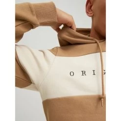 Jack & Jones Jack&Jones Heren Hoodie JORCOPENHAGEN PANEL SWEAT - 175979001 Tigers Eye/RELAXED/T -Trendy Deals Voor Actieve Lifestyles 047284 20 03 1