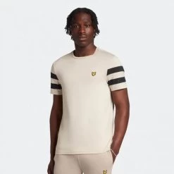 Lyle & Scott Lyle&scott Heren T-shirt Sleeve Stripe Tee - W733 Warm Dust