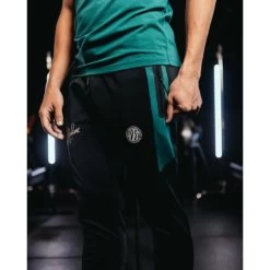 Malelions Heren Sport Champion Trackpants - 920 Black/Green -Trendy Deals Voor Actieve Lifestyles 047424 10 03 1