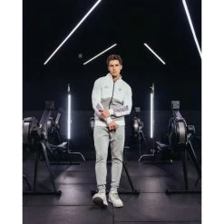 Malelions Heren Sport Champion Trackpants - 033 Grey/|White -Trendy Deals Voor Actieve Lifestyles 047424 20 02 1