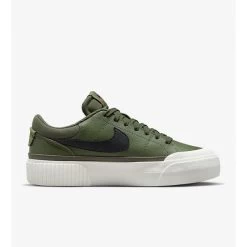 Nike Dames Casualschoen COURT LEGACY LIFT - 201 MEDIUM OLIVE/BLACK-SAIL-TE