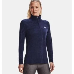 Under Armour Dames Tech 1/2 Zip - Navy -Trendy Deals Voor Actieve Lifestyles 049655 35 02 1
