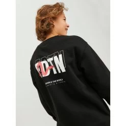 Jack & Jones Jack&Jones Jongens Sweater - 178012001 Black/LOOSE -Trendy Deals Voor Actieve Lifestyles 049680 11 03 1