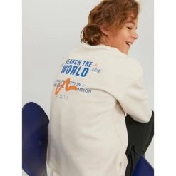 Jack & Jones Jack&Jones Jongens Sweater - 176631001 Moonbeam/LOOSE -Trendy Deals Voor Actieve Lifestyles 049680 91 03 1