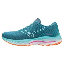 Mizuno Dames Hardloopschoen WAVE RIDER 26 - STD AntiSand-Whte-LightOrang