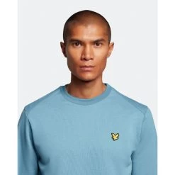 Lyle & Scott Lyle&Scott Heren Crew Neck Fly Fleece - W855 Nebula -Trendy Deals Voor Actieve Lifestyles 049849 91 03 1