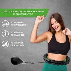 Tunturi Adjustable Hula Hoop (incl Weight) - Zwart -Trendy Deals Voor Actieve Lifestyles 049883 10 02 1