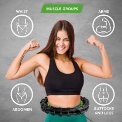 Tunturi Adjustable Hula Hoop (incl Weight) - Zwart -Trendy Deals Voor Actieve Lifestyles 049883 10 03 1