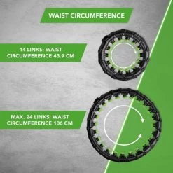 Tunturi Adjustable Hula Hoop (incl Weight) - Zwart -Trendy Deals Voor Actieve Lifestyles 049883 10 04 1