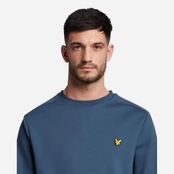 Lyle & Scott Heren Pocket Branded Sweat Crew - Z118 Light Navy -Trendy Deals Voor Actieve Lifestyles 049961 30 03 1