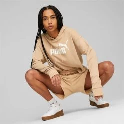 Puma Damw Short Ess 5'' High Waist - 089 Dusty Tan -Trendy Deals Voor Actieve Lifestyles 049996 81 04 1