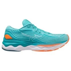 Mizuno Dames Hardloopschoen WAVE SKYRISE 4 - STD AntiSand-Whte-LightOrang