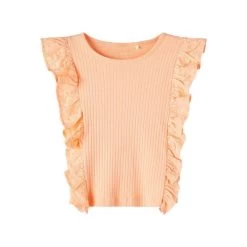 NAME IT Meisjes Top Flone - 250016 Peach Nectar