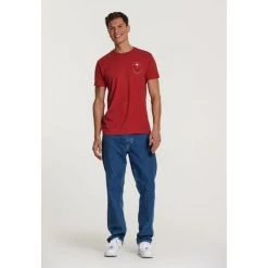 Shiwi Heren Shirt Tulum Palm - 303 Tandori-spice-brown -Trendy Deals Voor Actieve Lifestyles 051470 89 03 1