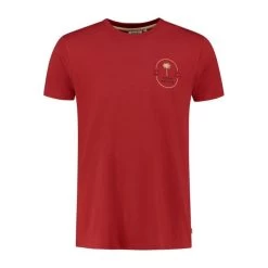 Shiwi Heren Shirt Tulum Palm - 303 Tandori-spice-brown