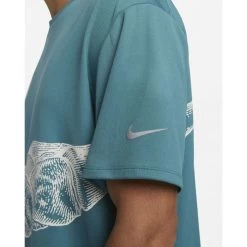Nike Heren Dri-Fit UV Running Shirt - 379 MINERAL TEAL/PHANTOM/REFLE -Trendy Deals Voor Actieve Lifestyles 051542 79 02 1