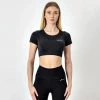 Forza Dames Naadloze Crop Top - Midnight Black