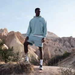 Equalité Heren Hoodie Piere - 320 Washed Light Blue -Trendy Deals Voor Actieve Lifestyles 051751 31 02 1