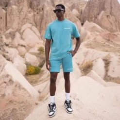 Equalité Heren Short Essential - 330 Aqua -Trendy Deals Voor Actieve Lifestyles 051756 30 02 1