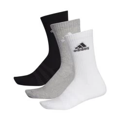 Adidas Unisex Sokken Cush Crew 3-paar - 000 MGREYH/WHITE/BLACK/WH