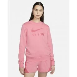 Nike Dames Sweater AIR FLEECE CREW - 611 CORAL CHALK/SEA CORAL/SEA