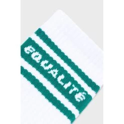 Equalité Unisex Sokken Striped 3-pack - 103 White/Green -Trendy Deals Voor Actieve Lifestyles 052023 09 02 1