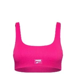 Puma Dames Bikini Top Ribbed Scoop - 002 Neon Pink
