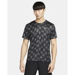 Nike Heren Runningshirt DRI-FIT MILER - 060 ANTHRACITE/REFLECTIVE SILV