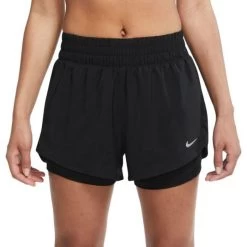 Nike Dames Shorts NIKE ONE DRI-FIT WOMENS MID-R - Zwart