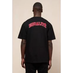 Equalité Heren Oversize T-shirt Zion - 205 Black/Red -Trendy Deals Voor Actieve Lifestyles 052374 10 02 1